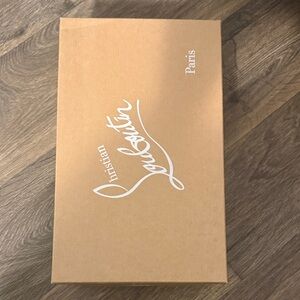 Christian Louboutin Beige Shoe Box with White Logo